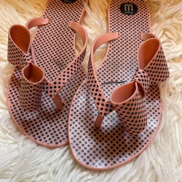 Melissa bow sandals sz 7 - Picture 2 of 3
